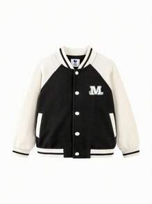 mini bala Tween Girl' Baseball Jacket, Cute And Stylish Spring Outerwear