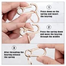 3 peças/1 peça Chaveiro Metálico Multifuncional, Clipe Organizador de Chaveiro de Fácil Remoção, Chaveiro de Casa e Carro com Argola para Chaves (Dourado/Preto/Prata), Chaveiro Criativo de Porquinho de Leite com Desenho de Desenho Animado, Decoração Multiuso para Carro, Mochila ou Bolsa, Presente da Moda para o Natal, para Jóias, Artesanato em Crochê, Decoração de Mochilas, Acessório de Bolsa de Luxo, Dia dos Namorados, Acessórios de Jóias da Moda, Presentes de Aniversário e Feriados para Casais, Adequado para Encantos de Bolsa, Chaves do Carro