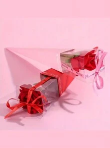 10 piezas, caja de embalaje para ramo de flores, caja individual para clavel, embalaje de flores, caja para rosa, caja de regalo, decoración de flores para el Día de San Valentín, decoración de boda, fiesta de boda, suministros de boda, regalos de boda (sin flores, el color de la cinta de la fuente es aleatorio)