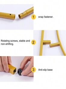 1 套圆形金属气球拱门 4.92/5.9/6.56 英尺气球架，派对背景架，适用于节日、生日、婚礼、毕业典礼装饰 - 金色 - 查看 5