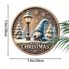 Biển trang trí nghệ thuật treo tường hình chú lùn Giáng sinh - Biển treo tường bằng gỗ sản xuất theo phong cách cổ điển cho gia đình, nhà bếp, vườn, hiên nhà, trang trí trong nhà và ngoài trời - Chủ đề vòng hoa Giáng sinh vui vẻ bằng tiếng Anh đa năng, món quà lý tưởng cho bạn bè và đồng nghiệp, Giáng sinh - Nhiều màu - Xem 2