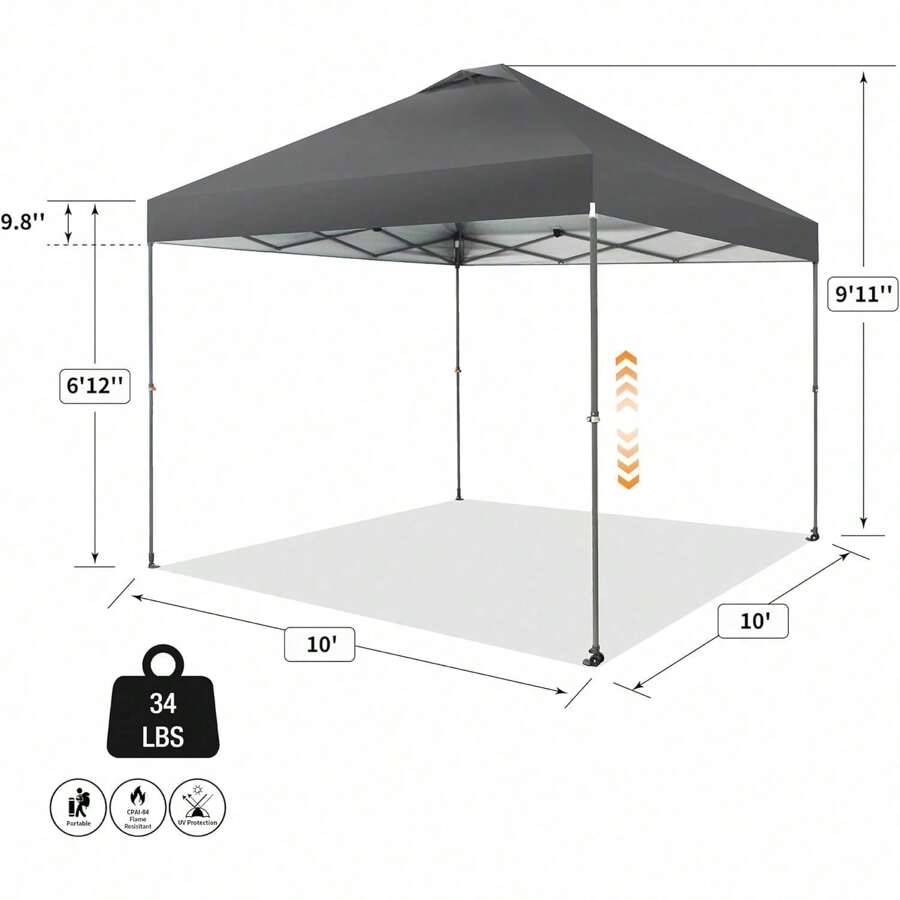 Emiif Mini Head Shelter Ten Sun Shade Head Pop-Up Canopy Beach Tent