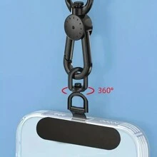 360° Rotating Stainless Steel Mobile Phone Lanyard Connector, Ultra-Thin Metal Patch, Rope Attachment, Universal Mobile Phone Accessories - Multicolor - View 4