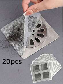 50pcs Anti-Clogging Drain Filter, Hair Catcher For Shower And Bathtub, Easy Install Drain Filters Stickers, Disposable Drain Cover For Kitchen Sink And Laundry Room, Effectively Block Hair And Prevent Bugs