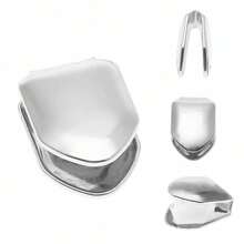 THATBOY 4pcs/Set New Style 18K Golden Plated Hip Hop Teeth Grillz With Star Cubic Zirconia Caps Micro Pave Top & Bottom Charm Grills For Men Women Jewelry - Multicolor - View 17