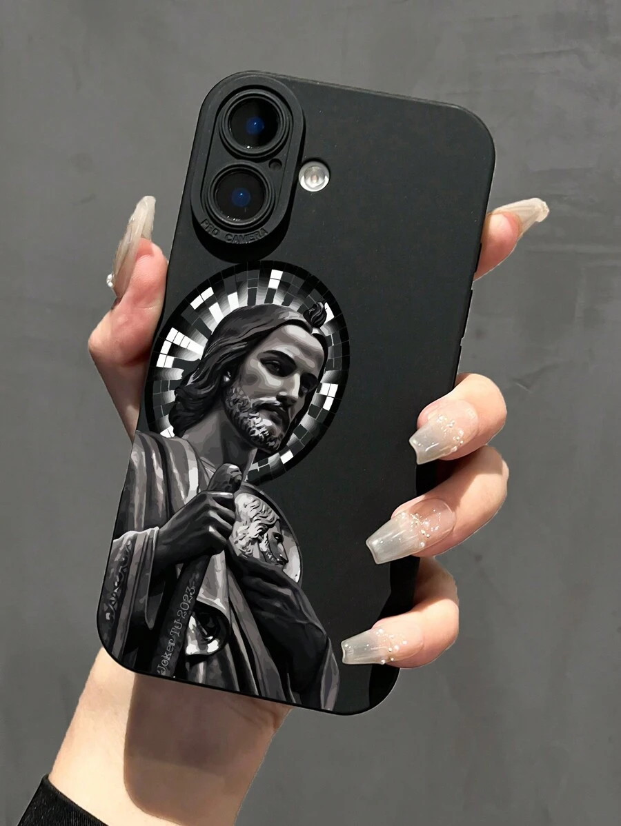 耶稣保佑世界液体硅胶手机壳全身保护防震防摔 TPU 软橡胶外壳兼容 16/11/12/13/14/15/15pro/15 Plus/15 Promax/7plus/8plus/X/Xs Max/Xr/11pro/12pro/13pro/14pro/12mini/13mini/11promax/12promax/13promax/14promax/14plus/6/6s/6plus/7/8/16Pro/16plus/16promax/Se&兼容三星 Galaxy/A54/A14/A12/A13/A15/A32/A33/A24/A52S/S20/S21/S22/S23/S24/S23Plus/S24ultra 防水防刮 - 彩色 - 查看 1