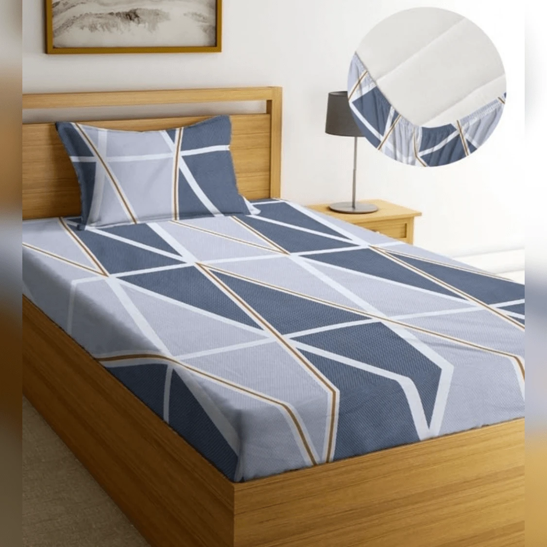 Micropercal Single Sheet With Printed Virol Elastic For Men And Women - 男性 - 查看 1