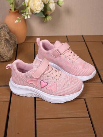 1 Pair Kids Breathable Mesh Net Fabric Soft Bottom Athletic Shoes, Suitable For Boys And Girls