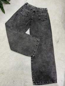 Wideleg Pants - Dark Grey - View 2