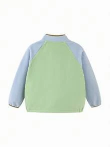 mini bala 儿童羊毛夹克，春季防静电保暖外套 - 粉綠 - 查看 5