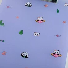 A4 Cardboard Cartoon Panda File Folder Clipboard, Thick Document Organizer Box, Multi-Functional Desk Pad With Storage - Multicolor - View 4
