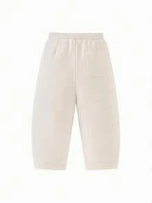 mini bala Pantalones tipo "plátano" de moda para niños, joggers de primavera con piernas curvas - caqui claro - Ver 6