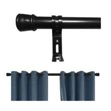 Cortinero Metal Barras Tubos Para Cortina Ajustable - Negro - Ver 1