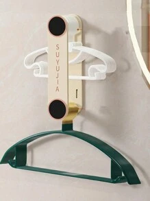 1pc Luxury Clothes Hanger Storage Rack Retractable No-Hole Clothes Hanger Clothes Rack Home Wall Hanging Clothes Drying Rack Organizer - Multicolor - View 12