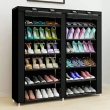 6-Story Large-Capacity Double Shoe Racks, With Dust Cover, Fashion Home, Easy To Assemble