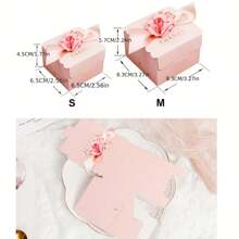 6pcs/12pcs/24pcs Elegant Pink Wedding Favor Box | Square Candy Box | Gift Packaging For Weddings | Bridal Shower Treat Boxes | Beautiful Foldable Design,Wedding Decor,Home Decor ,Room Decor Party Favors Bride Gifts Birthday Graduation Birthday Decorations Party Decorations Gift Bags Christmas Decorations Christmas