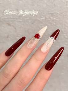 1 Bottle/12ml Gold Cat Eye Nail Gel Polish, Magnetic Cat Eye Holographic Gel Nail Polish, Suitable For Manicure DIY - Gold - View 5