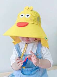 1pc Toddler/Kids Cartoon Adjustable Sun Ion Shawl Hat With Whistle, Lightweight And Multifunctional, Suitable For Spring And Summer Outdoor Activities - 1PC - View 15