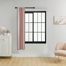 Bộ 1 hoặc 2 tấm rèm cửa có thể điều chỉnh kích thước, rèm che nắng dạng túi thanh cho phòng khách, văn phòng, phòng ngủ, rèm cách nhiệt màu trơn tiết kiệm năng lượng - Hồng - Xem 37