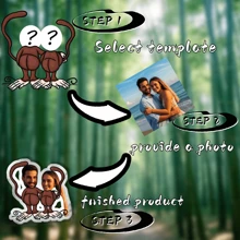 1 Almohada personalizada con forma de mono - Foto personalizada, regalo ideal para él, ella, novio, novia, papá, mamá, familia y amigos | Perfecto para decoración de interiores - sofá, cama, auto, sala de té, dormitorio - Sube fotos para personalizar almohadas. - Ver 3