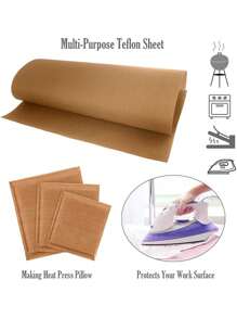 4pcs Reusable Oven Liners, Permanent Non-Stick Oven Liner Sheets, Heat Resistant (11.8 Inch X 15.7 Inch) - Brown 11.8in*15.7in - View 2