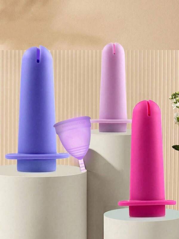 1 pieza Aplicador de herramienta para copas menstruales para una inserción fácil, aplicador reutilizable para copas menstruales amigable que funciona con la mayoría de copas menstruales