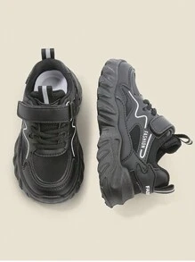 Breathable Mesh Children Shoes, Soft Sole, All Season, Casual Sports Shoes For Toddler Boys & Girls, Suitable For Kindergarten - Black - View 4