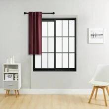 1 buah atau 2 buah Tirai Jendela/Saku Batang dengan Gesper yang Dapat Disesuaikan dan Berbagai Ukuran, Tirai Penghalang Cahaya Hemat Energi Warna Polos untuk Ruang Tamu, Kantor, Dapur, Kamar Tidur - Burgundy - View 30