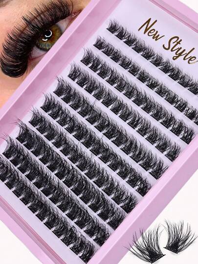 120pcs DIY Lash Clusters Kit - 10-16mm Wispy D Curl Extensions, Salon-Grade Fluffy Natural Look, Reusable Cluster & Individual Lashes Lash Clusters,Eye Lash Clusters,Individual Eyelashes,Lashes,Fake Lashes