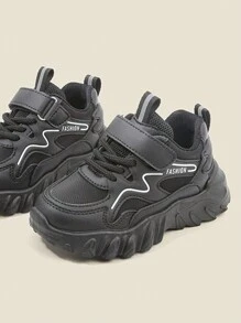 Breathable Mesh Children Shoes, Soft Sole, All Season, Casual Sports Shoes For Toddler Boys & Girls, Suitable For Kindergarten - Black - View 5