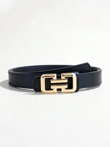 Modischer Damengürtel aus Kunstleder mit glänzender Schnalle - vielseitiges Accessoire, das sich im Frühling gut zu Jeans, Kleidern und lässigen Outfits kombinieren lässt