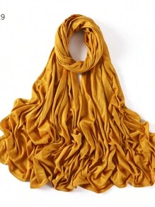 1 Piece Stretch Jersey Turban Stretchy Head Wrap Knit Headwraps Urban Hair Scarf Head Wrap Solid Color Ultra Soft Extra Long Breathable Head Band Tie For Women Casual - Multicolor - View 20