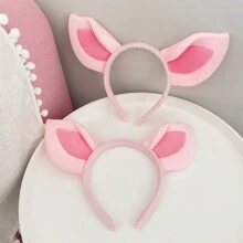 1件/2件套可爱粉色猪耳朵发箍，萌趣卡通动物耳朵发饰，女士发箍发带 - 彩色 - 查看 12