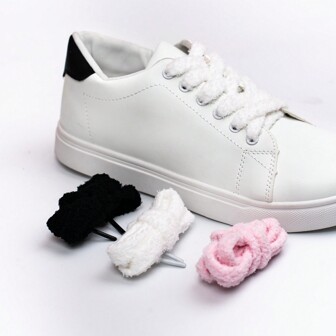1 双蓬松可爱 INS 风格宽鞋带休闲鞋配件绳女男运动鞋，休闲鞋