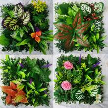 Mur arrière décoratif avec plante artificielle de pelouse Milan. Fausse pelouse, fleurs artificielles. Certaines couleurs sont aléatoires, sous réserve du produit réel reçu.