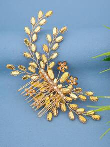 1 Stück elegenter Kristall Strass Haarkamm für Frauen, romantische Brautfrisur, Prinzessinnenfrisur für Hochzeit, Party & Anlässe