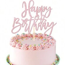 8 件生日快乐蛋糕装饰物、生日派对蛋糕装饰品和用品 - 彩色 - 查看 12