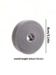 1 Roll - 500cm Black Multi-Purpose Zip Ties - Durable Cable Organizer, Suitable For Home, Office And Electronics | Easy-To-Use Cable Management For Computers, TVs, Etc. | Reusable Cable Organizer Ties | Plastic Material