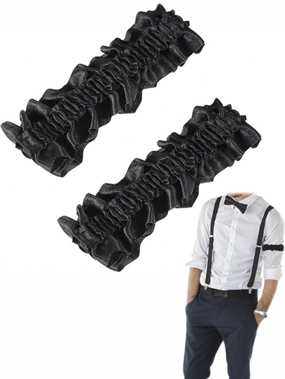 20s Armband Garter 2 Pcs Sleeve Shirt Holder Garters Belt Costume Anti Slip Armband Garter For Men 1920s Party