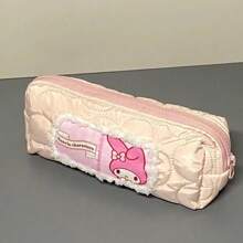 Hello-Kitty泡泡甜美可爱毛绒蕾丝少女心笔袋学生大容量收纳文具袋