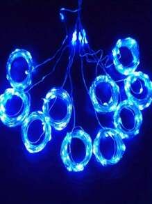 GYJAETM 100/200/300/600 LED 粉色 USB 燈串，附遙控器，8 種燈光模式，USB 供電，可壁掛，適用於居家臥室裝飾、聖誕樹、節日、萬聖節、感恩節、夏季、婚禮、生日、新年、情人節、畢業季、聖誕裝飾，理想的居家禮物與聖誕裝飾 - 藍色 - 查看 6