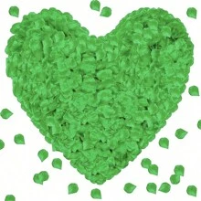 Red &Green Happy Birthday Latex Balloons - 16 Inch Happy Birthday Banner, 1000 Pcs Artificial Silk Rose Petals For Emerald Green Birthday Decorations St. Patrick's Day Decoration Wedding Party Valentine's Day Decor