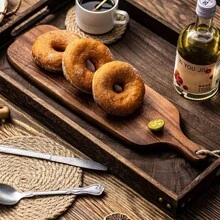 1 pieza, Tabla de cortar, Tabla de cortar de madera, Bloque carnicero, Tabla de queso y chacinería, Tabla de chacinería para carne, queso, pan, verduras y frutas, Tabla de cortar con mango para el hogar, dormitorio, utensilios de cocina, regalos de Acción de Gracias, Navidad, Halloween y vuelta al colegio