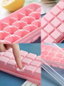 CAFELFFE 1/2 件冰箱冰格硅胶模具，现代透明 24 格冰箱冰格制造托盘