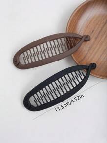 2 peças Minimalista Fosco Cor Sólida Clipe Vertical Elegante Grampo Banana Grampo de Cabelo Grampos de Cabelo para Rabo de Cavalo e Updo Grampos de Cabelo Grampos de Garra Grampos de Cabelo Grampos de Cabelo