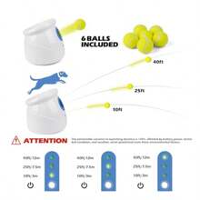 Automatic Dog Ball Launcher Interact Pet Fetch Toy Mini Towing Machine For Small Medium Dogs With 3 PCS 2 Tennis Balls - MiniLauncherforSmall&MediumDogs - View 2