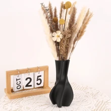 Elegant Bohemian Black Plastic Vase - Ideal For Farmhouse Decor, Tabletop, Bookshelf, Wedding And Party Decoration Home Decor Room Decor Flower Vase Glass Vase