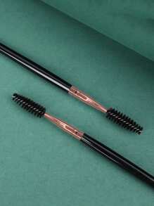 2支装多功能便携式黑色螺旋睫毛眉刷，眉刷，眼影刷，螺旋刷，赠品 - 黑色 - 查看 5