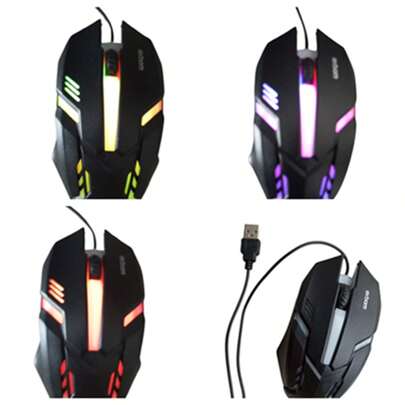 Optical Mouse com fio USB com Luminação RGB