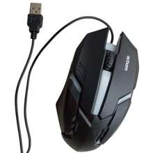 USB Wired Optical Mouse With RGB Lighting - Preto - View 2
